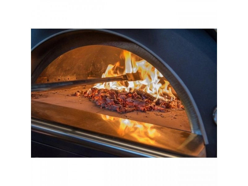 Forno a legna a cottura diretta Pulcinella 80x60 - Antracite