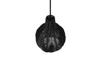 Lampada a Sospensione da Interno Attacco E14 in Tessuto Nero