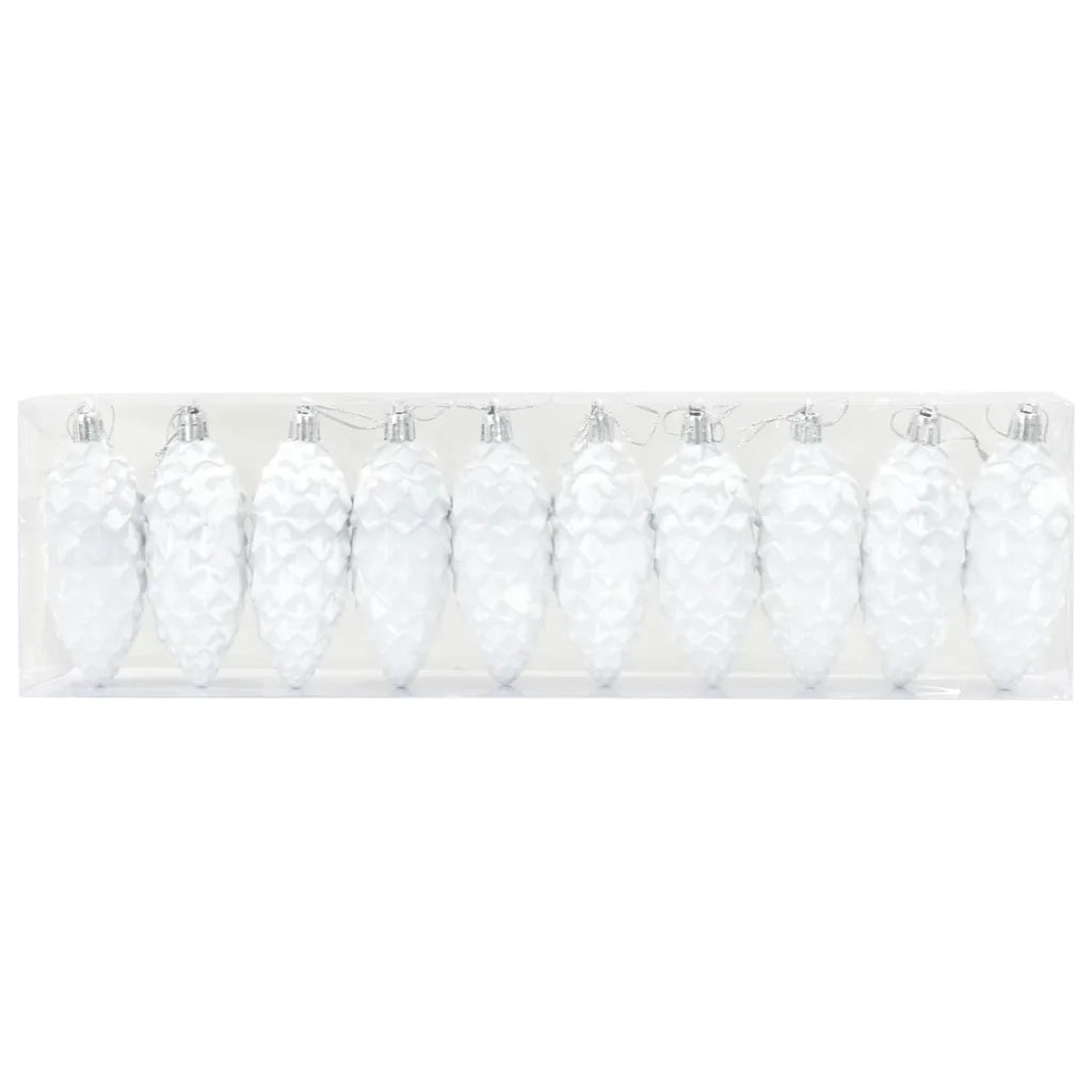Palla di pino di Natale 40 pz Bianco Plastica CFW1685119