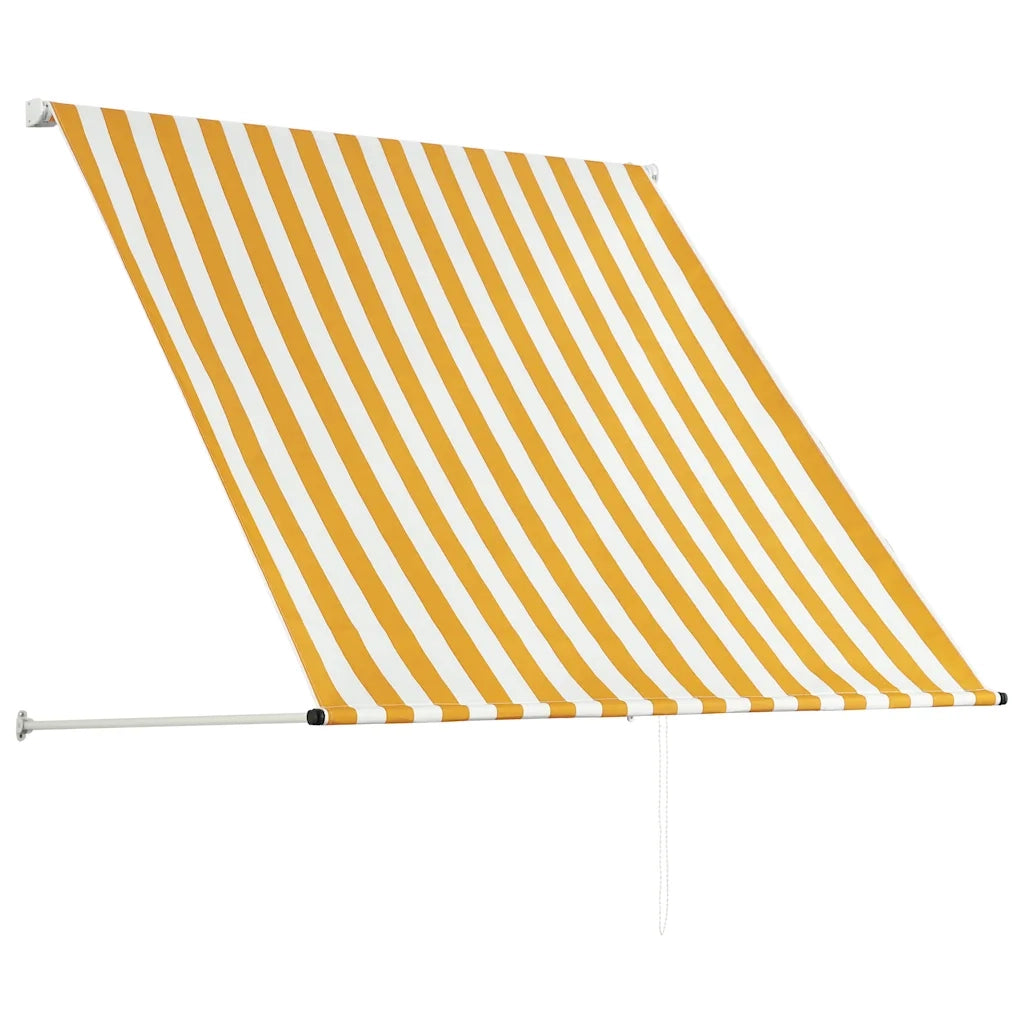 Tenda da Sole Retrattile 150x150 cm Giallo e Bianco cod mxl 18856