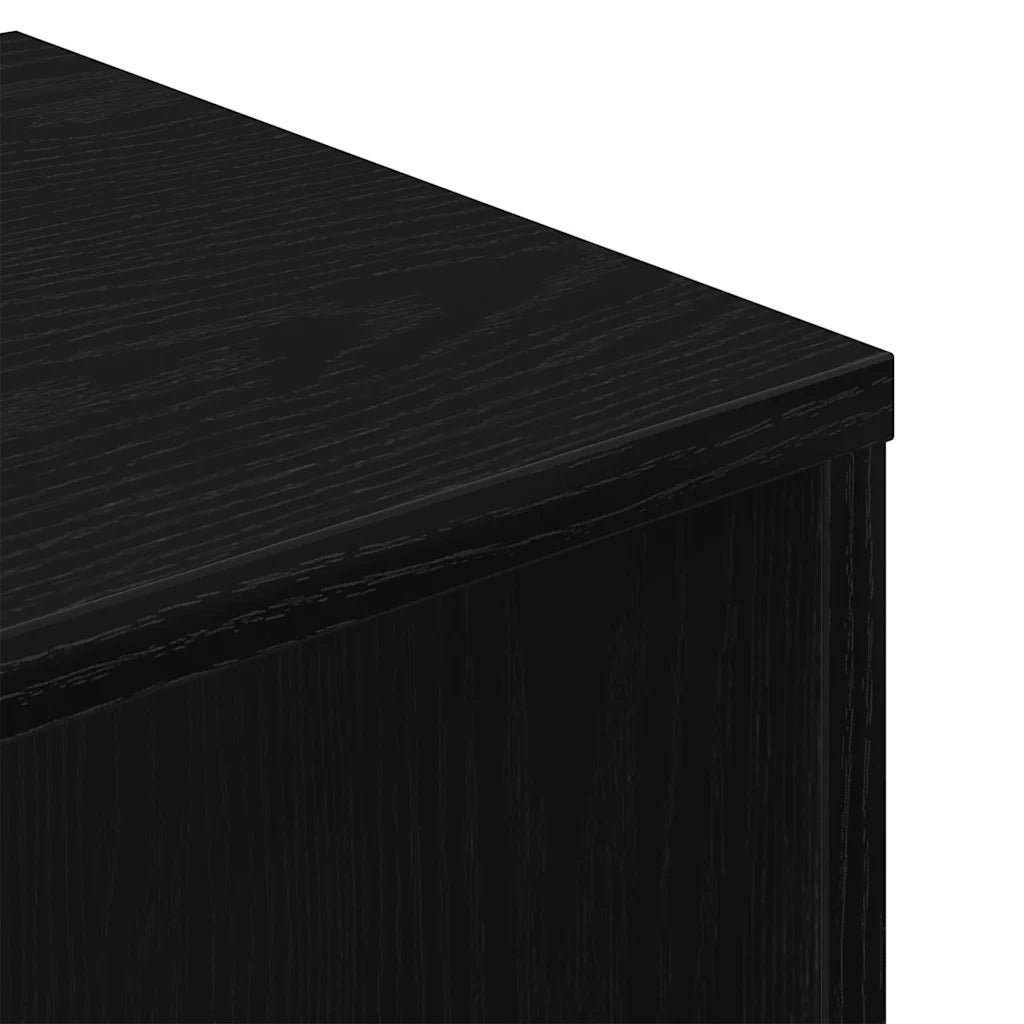 Libreria Nera 34x31x112 cm in Legno Multistrato
