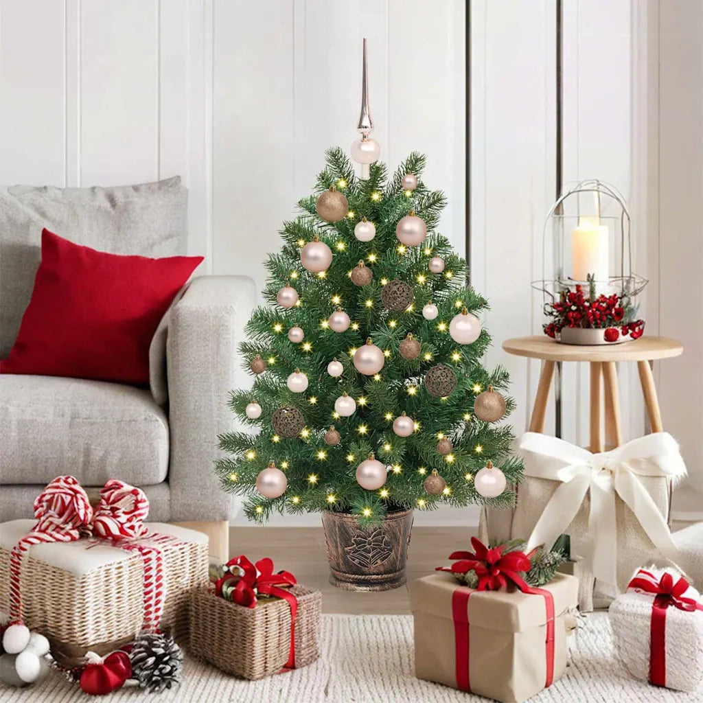 Albero di Natale artificiale con 150 LED Verde 95 cm PE e PVC 3397313