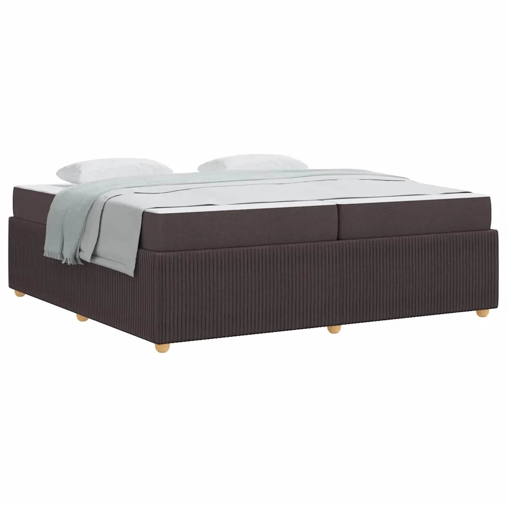 vidaXL Struttura letto con materasso Marrone scuro 200 x 200 cm