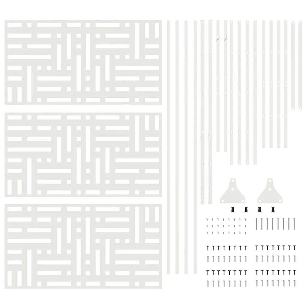 Schermo per Privacy Bianco 100 x 50 x 180 cm Acciaio CFW3228096