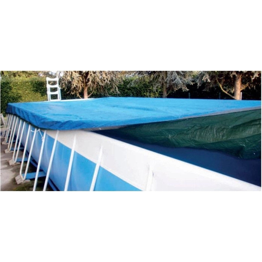 Trade Shop - Telone Rafia 100gr Copertura Per Piscina 2x3mt Impermeabile Resistente Occhielli 404434 -