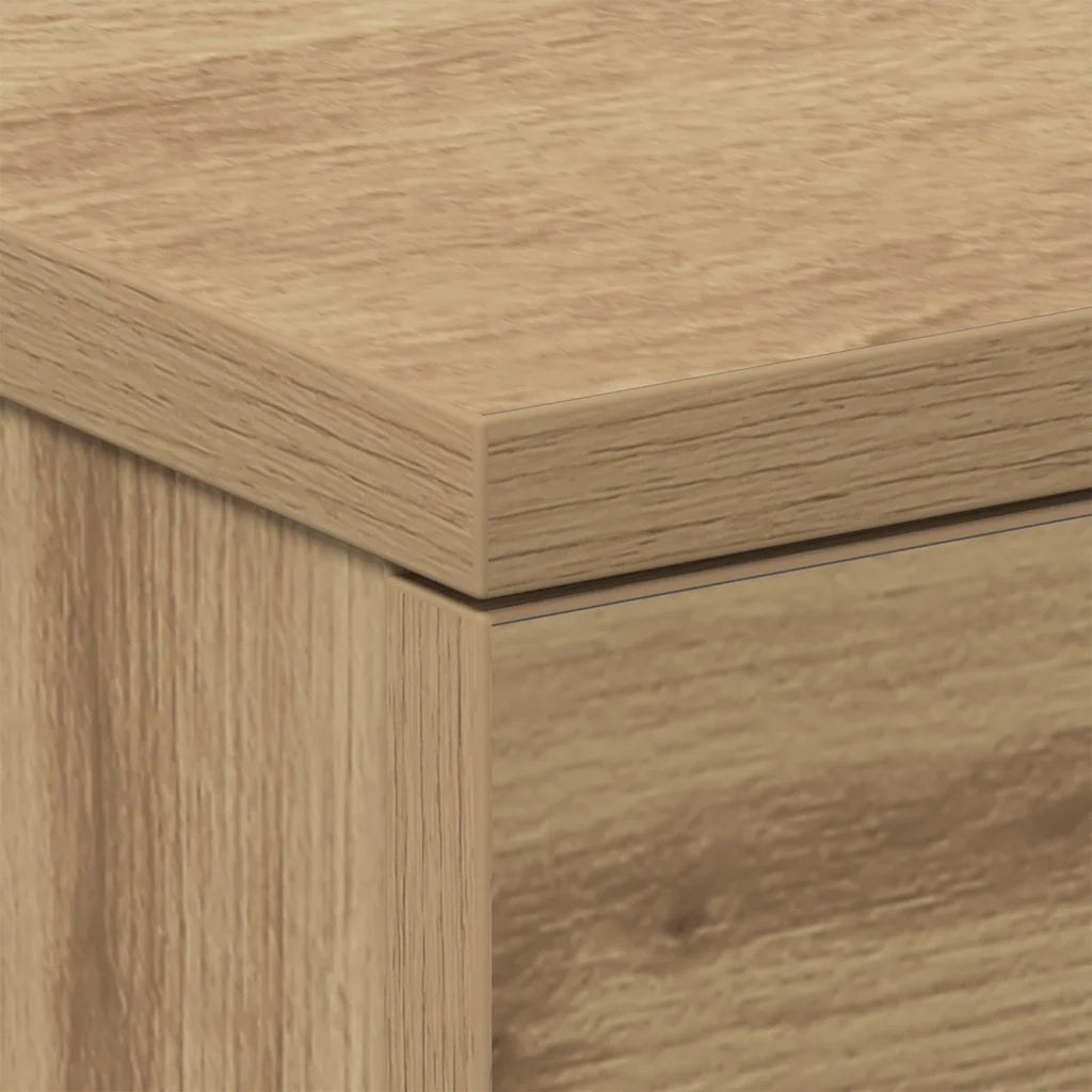 Comodino Rovere Artigianale 38x35x55 cm in Legno Multistrato 861126