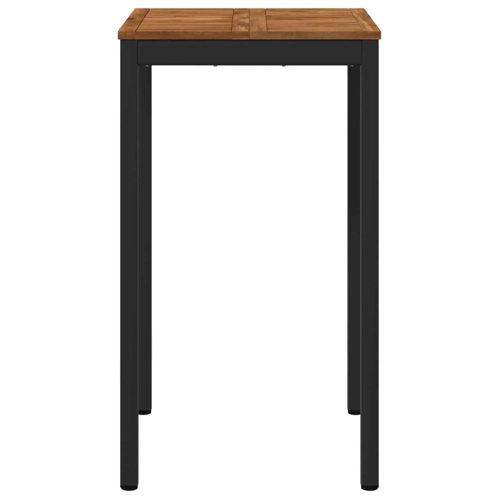 Tavolo Bar da Giardino Naturale e Nero 60 x 60,5 x 105 cm 901331