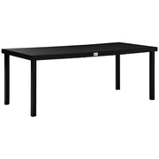 Tavolo da pranzo per giardino 8 persone ¨C zephmum ¨C alluminio nero 190x90x74 cm
