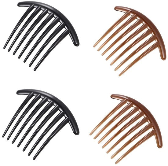 Accessori per capelli, spille, pettinature, pettini laterali, pettine a stantuffo, 4 pezzi, acrilico, pettine laterali, pettine a stantuffo, per donne, pettinature, copricapo, accessori per capelli