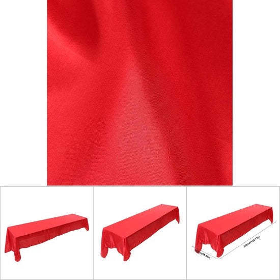 Tappeto da tavolo - Resistente ai graffi - Elegante e sostenibile - Bianco - Decorazione per feste - Ideale per matrimoni e banchetti - 145x320 cm