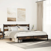 Giroletto senza Materaso in Metallo Rovere Fumo 193x203 cm