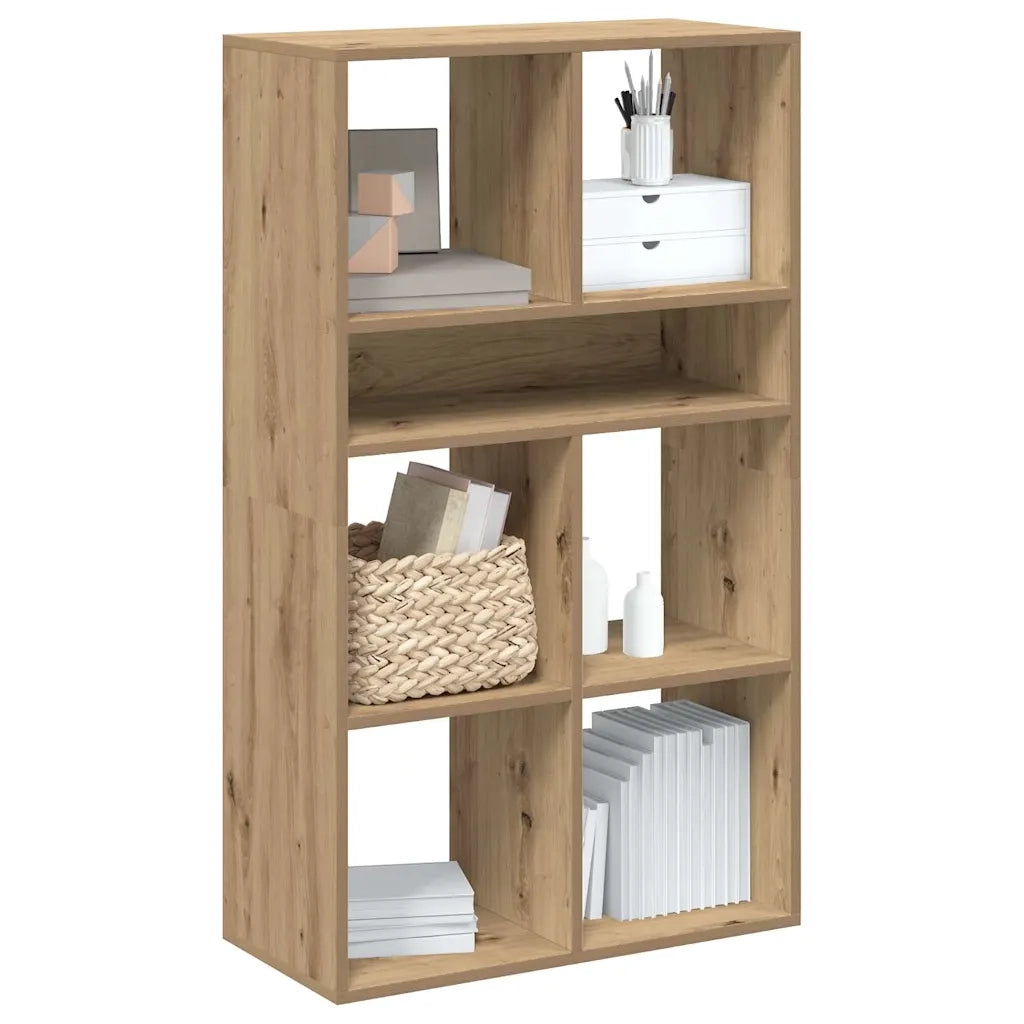 Libreria-Scaffale per Libri-Mobile di Stoccaggio Rovere Artigianale 66x31x112 cm Legno Multistrato