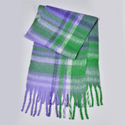 Nuova sciarpa a quadri spessa, elegante e calda, sciarpa lunga con nappe per uomo e donna, perfetta per le coppie.
