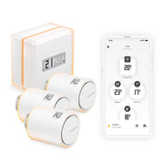 Smart Thermostat Pack + 3 teste termostatiche connesse e intelligenti, Wifi, controllo remoto tramite App, compatibile con il riscaldamento individuale, NBU-NTH-NAV-EU