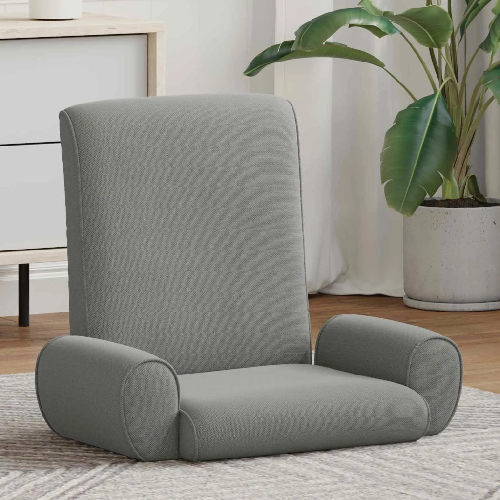 Sedia da Pavimento Grigio scuro 68 x 51 x 56 cm Velluto grana 42028123