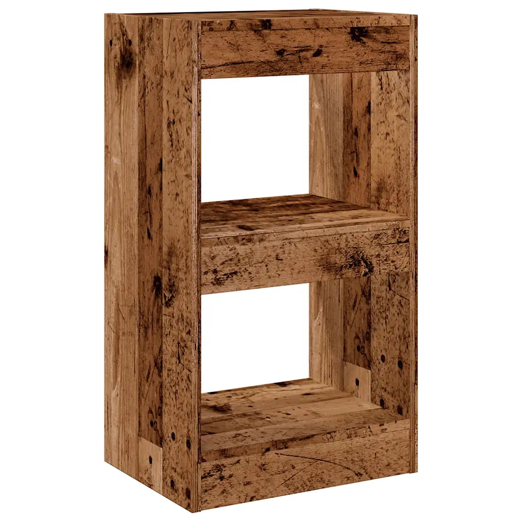Libreria Divisorio-Scaffale per Libri-Mobile di Stoccaggio in Legno Vecchio 40x30x72 cm