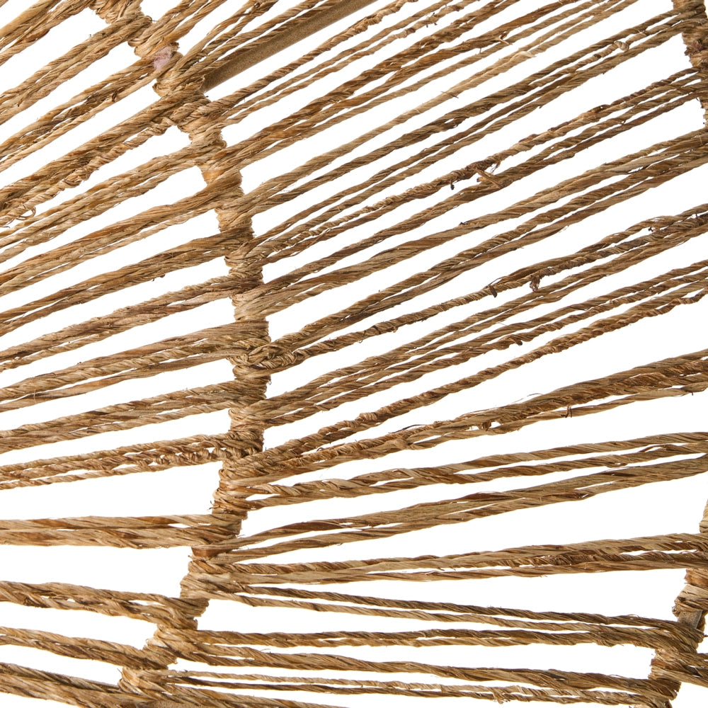 Lampadario in iuta naturale intrecciata in stile bohémien con lampadina aperta fatta a mano per l'illuminazione del soggiorno e sala da pranzo