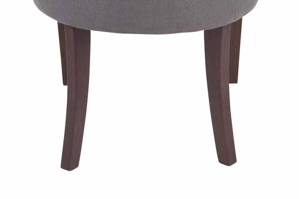 Set 2 Poltrone Pranzo Aberdeen in tessuto antico,grigio scuro