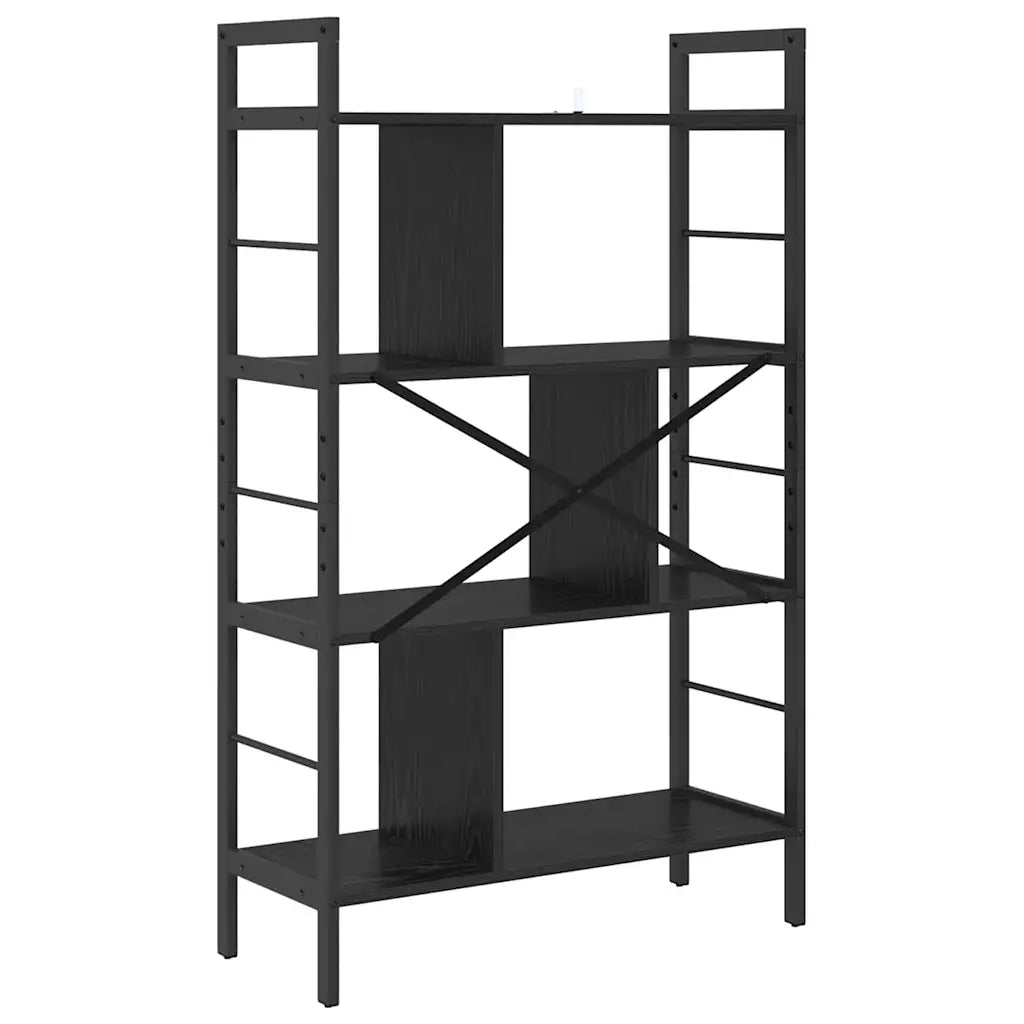 Libreria Rovere Nero 75 x 30 x 123,5 cm Legno multistrato 883964