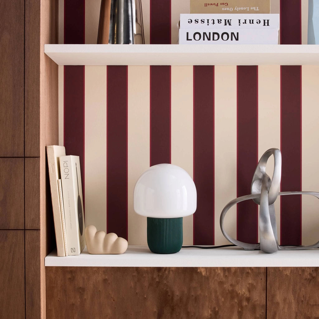 Lampada da tavolo da interno in resina e pvc, ø18cm, verde