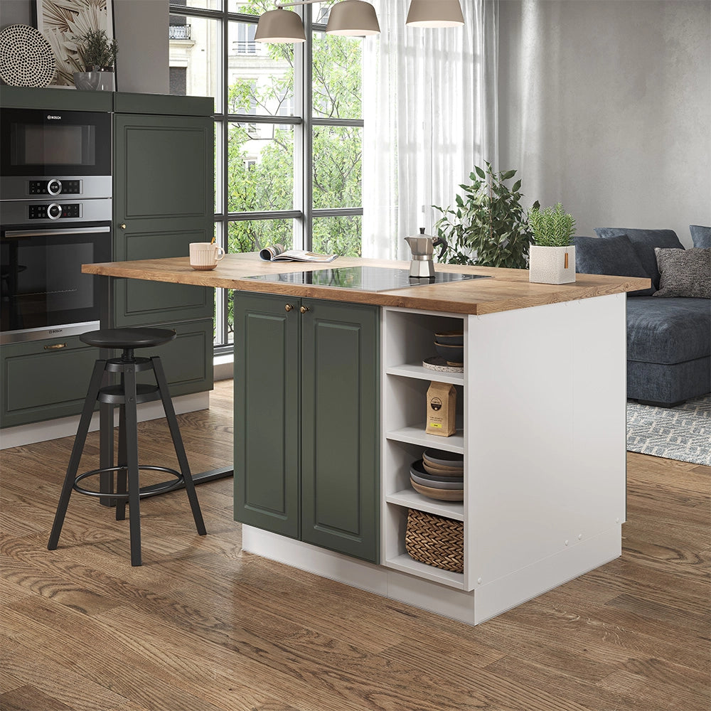 Vicco Isola cucina Verde-oro Country House/Bianco 90 cm senza piano di lavoro
