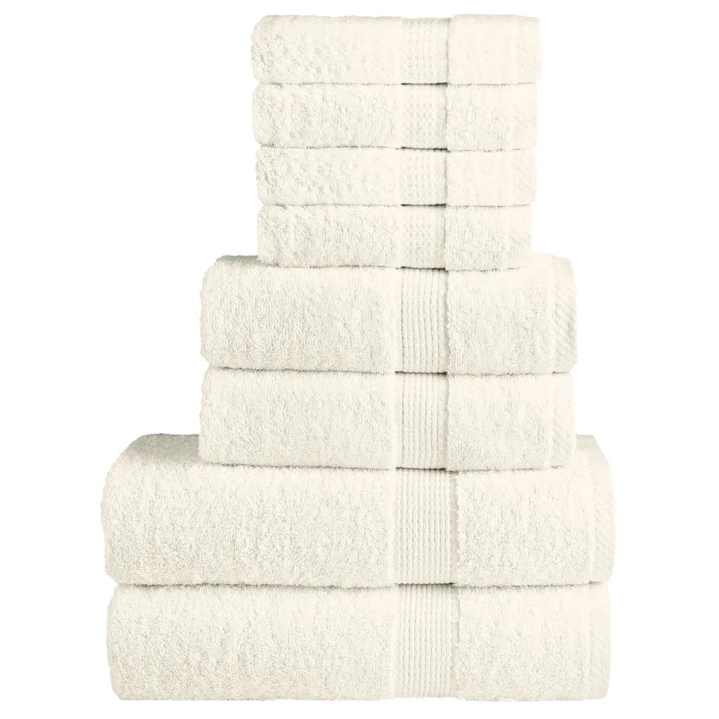 Set ASciugamani SOLUND 8 pz Crema 600 gsm