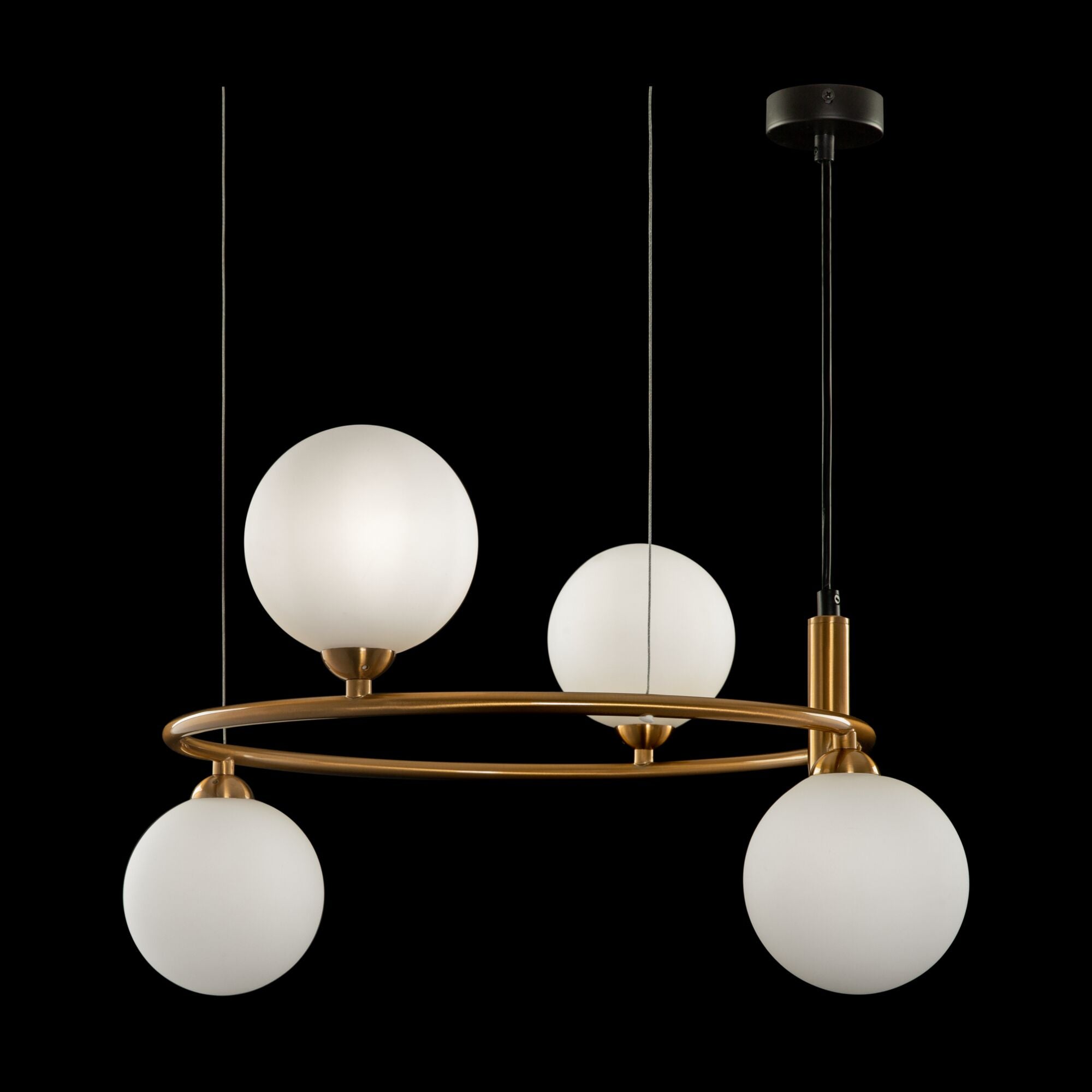 Lampada pendente Modern in Metallo Ring Ottone