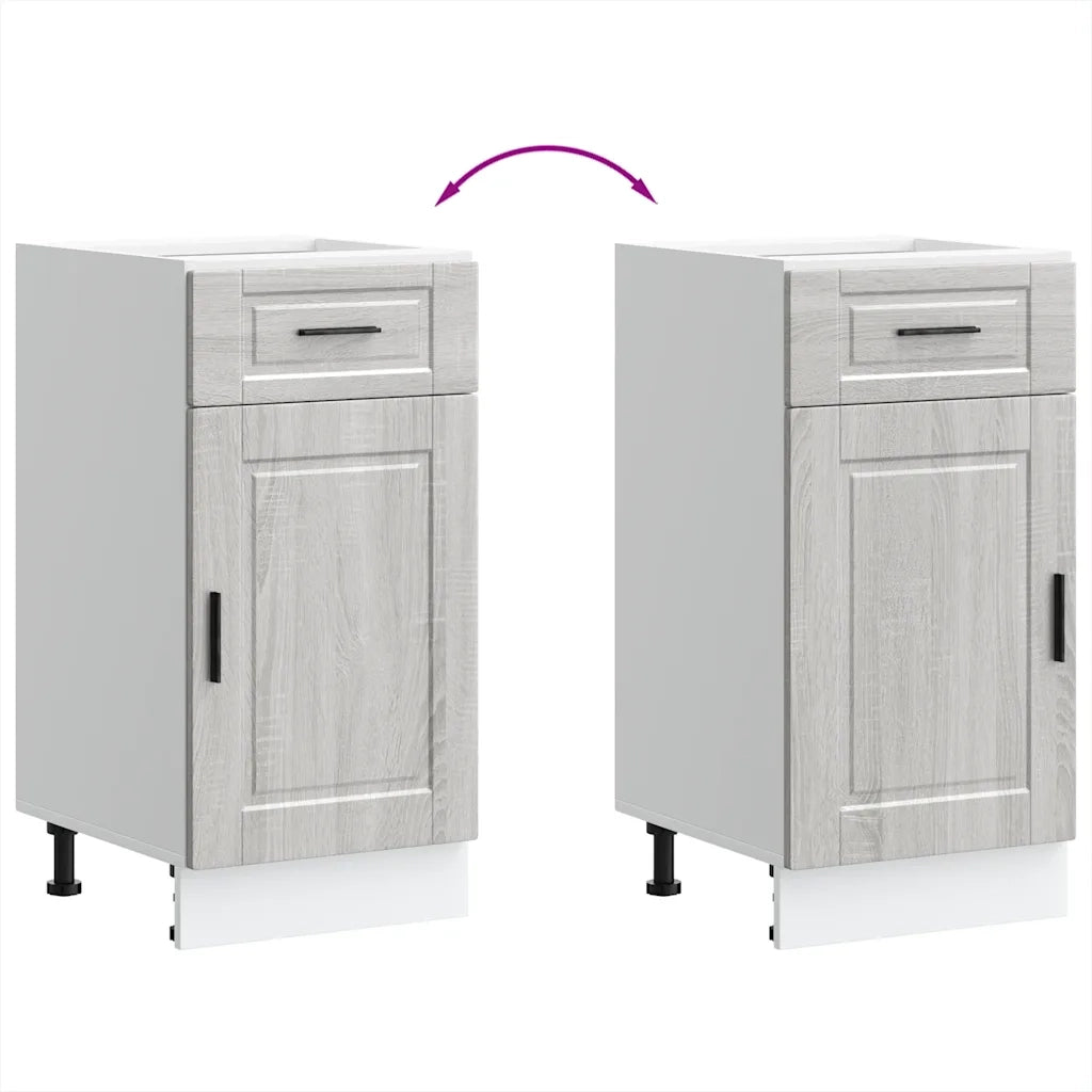 vidaXL Base da Cucina Porto Grigio Sonoma in Legno Multistrato