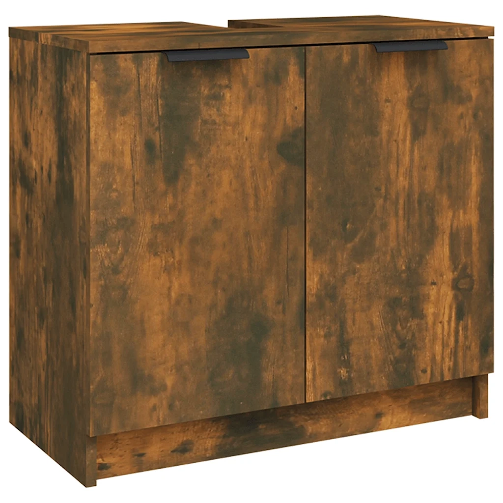 Armadietto Bagno Rovere Fumo 64,5x33,5x59 cm Legno Multistrato cod mxl 45155