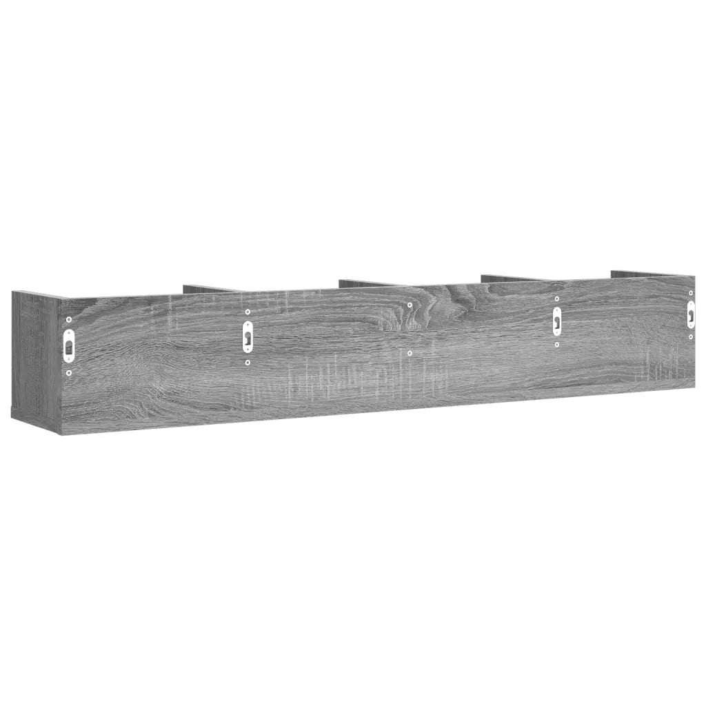 Armadietto a Muro | Mobili Parete 2 pz Grigio Sonoma 99x18x16,5cm Legno Multistrato