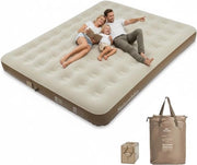Matrimoniale Air Matras - Lettore di aria - Campeggio e casa - Pompatura integrata - Dimensioni extra - Marrone