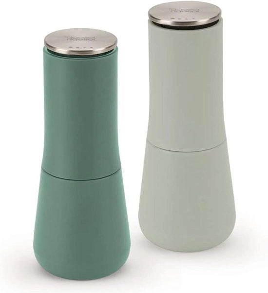 Set di macinacaffè e pepe con capacità grande, con lavorazione ceramica, colore verde, grande capacità