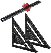 Timmermanshoek Professionale Uitvoering - Driehoekige Liniaal 180 mm - Strijkmaat 300 mm - Misurazioni Precise - Marche Duraturevoli - Costruzione Robusta - Angolometro