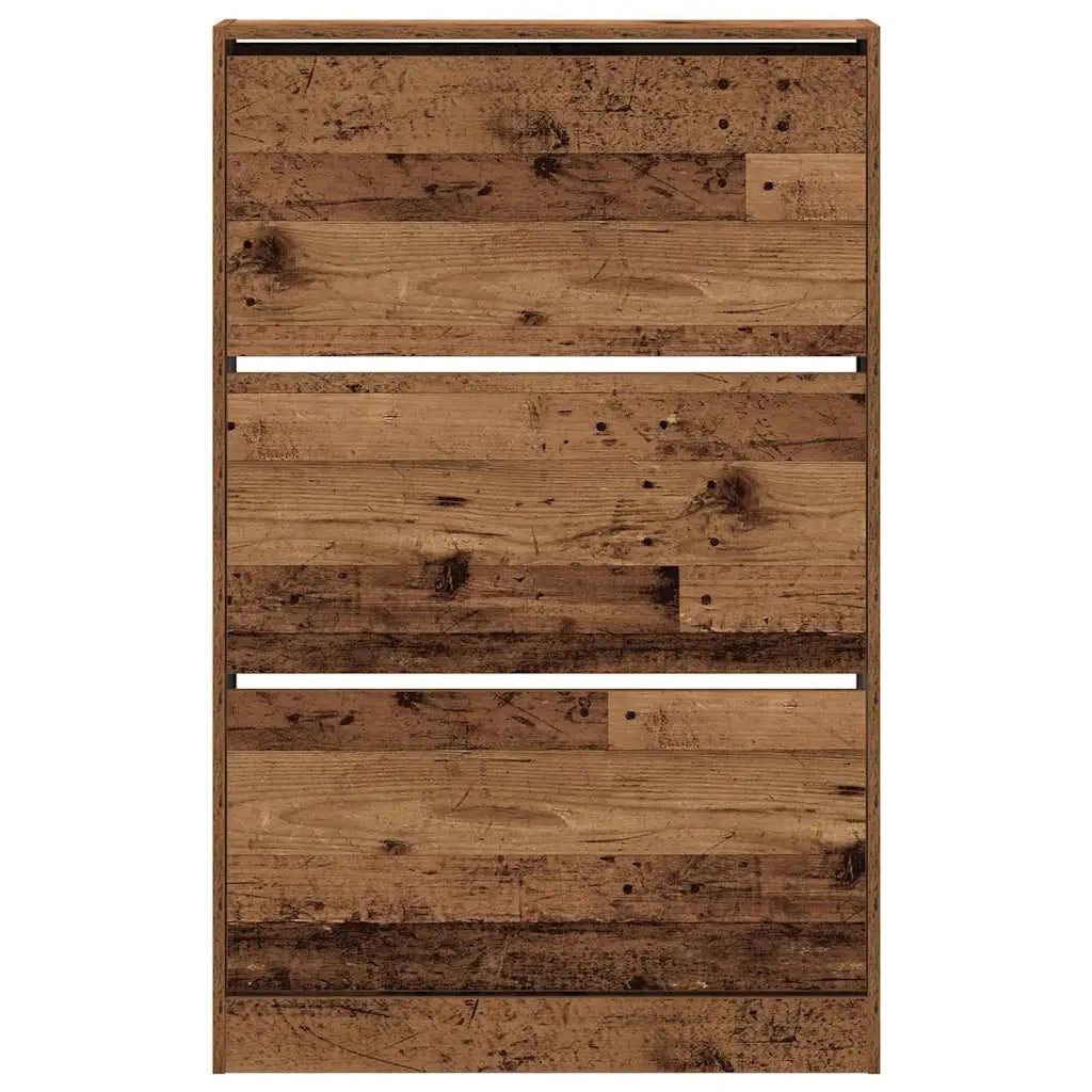 Mobile per scarpe con porta-Scarpiera Legno vecchio 80 x 21 x 125,5 cm