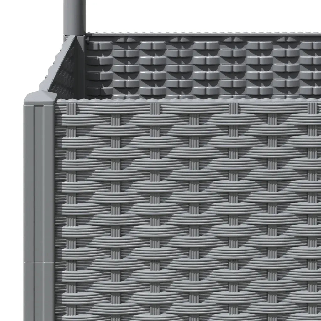Fioriera | Cassetta per fiori | Vaso da Giardino con Graticcio Grigio Chiaro 80x40x136cm PP