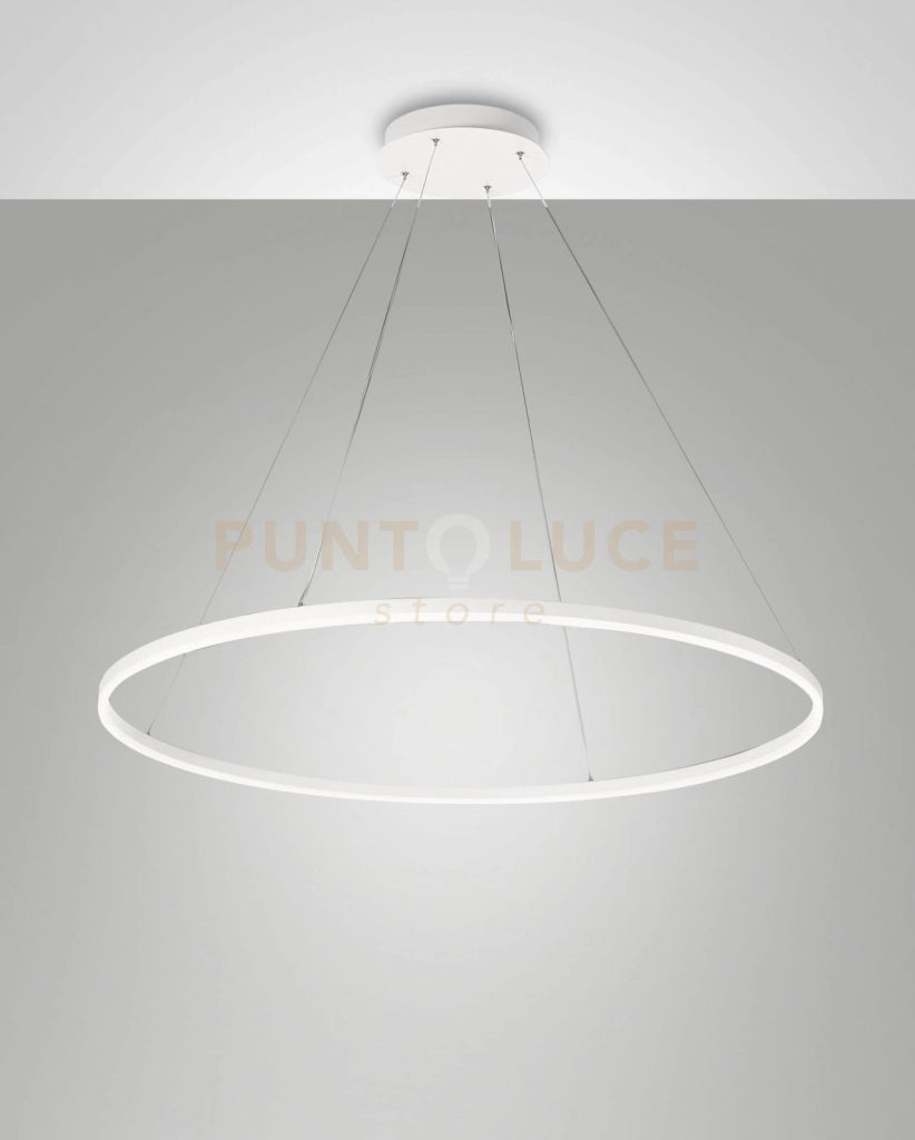 GIOTTO SOSPENSIONE BIANCA D.100CM A LED 4000K - 60W - 6700 lm DIMMERABILE C/ACC. SMART