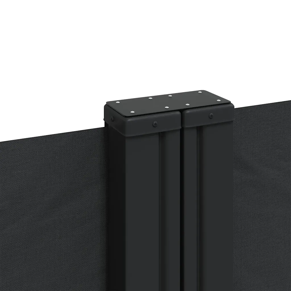 Tenda da Sole Laterale Retrattile-Tenda parasole per balcone per giardino Nera 180x1200 cm 799678
