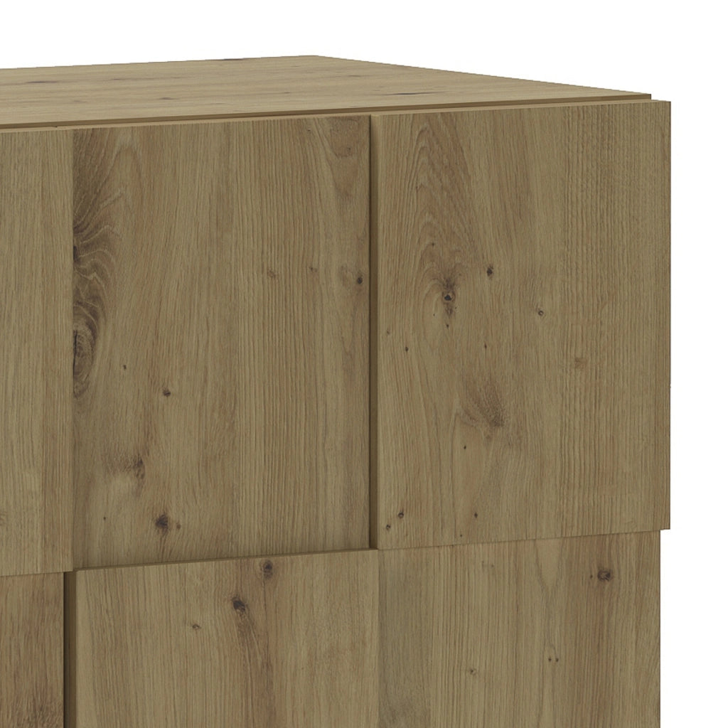 Madia 3 ante effetto legno finitura rovere cm. H.84,5 x L.178 x P.42