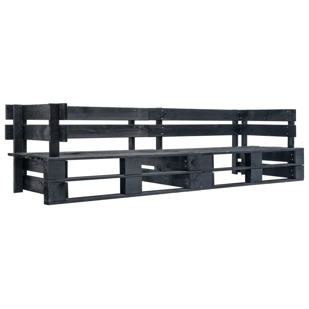 Set Divani Giardino Pallet 2pz con Cuscini Grigi Legno di Pino 277418