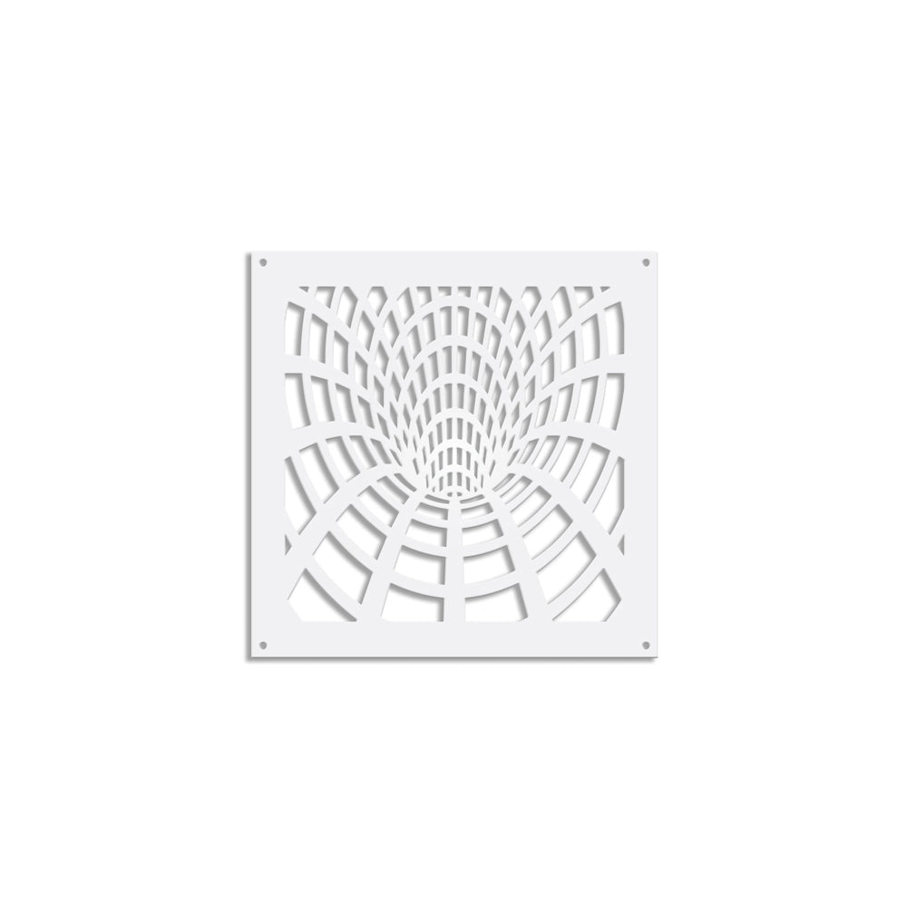BLACK HOLE - Pannello in PVC traforato - Parasole Misura: 48x48 cm, Colore: bianco