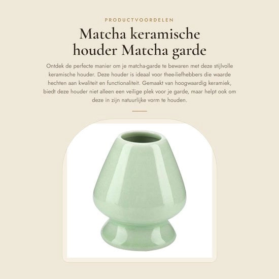 Accessorio per Matcha - Materiale Ceramico - Forma Naturale in Bambù - Sicuro da Utilizzare
