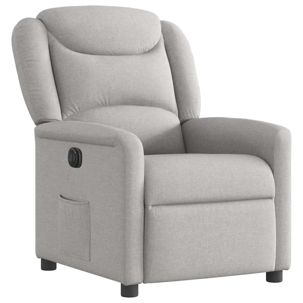 Poltrona Elettrica Reclinabile Grigio Nuvola in Tessuto 3303183
