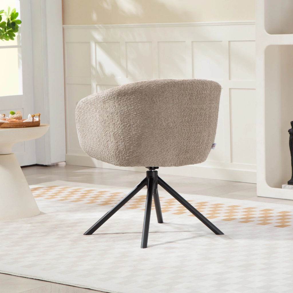 Poltrona girevole imbottita ¨C zephmum ¨C beige chiaro