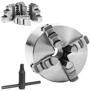 Mandrino per Tornio a 4 Griffe Autocentrante 100 mm in Acciaio CFW7743848
