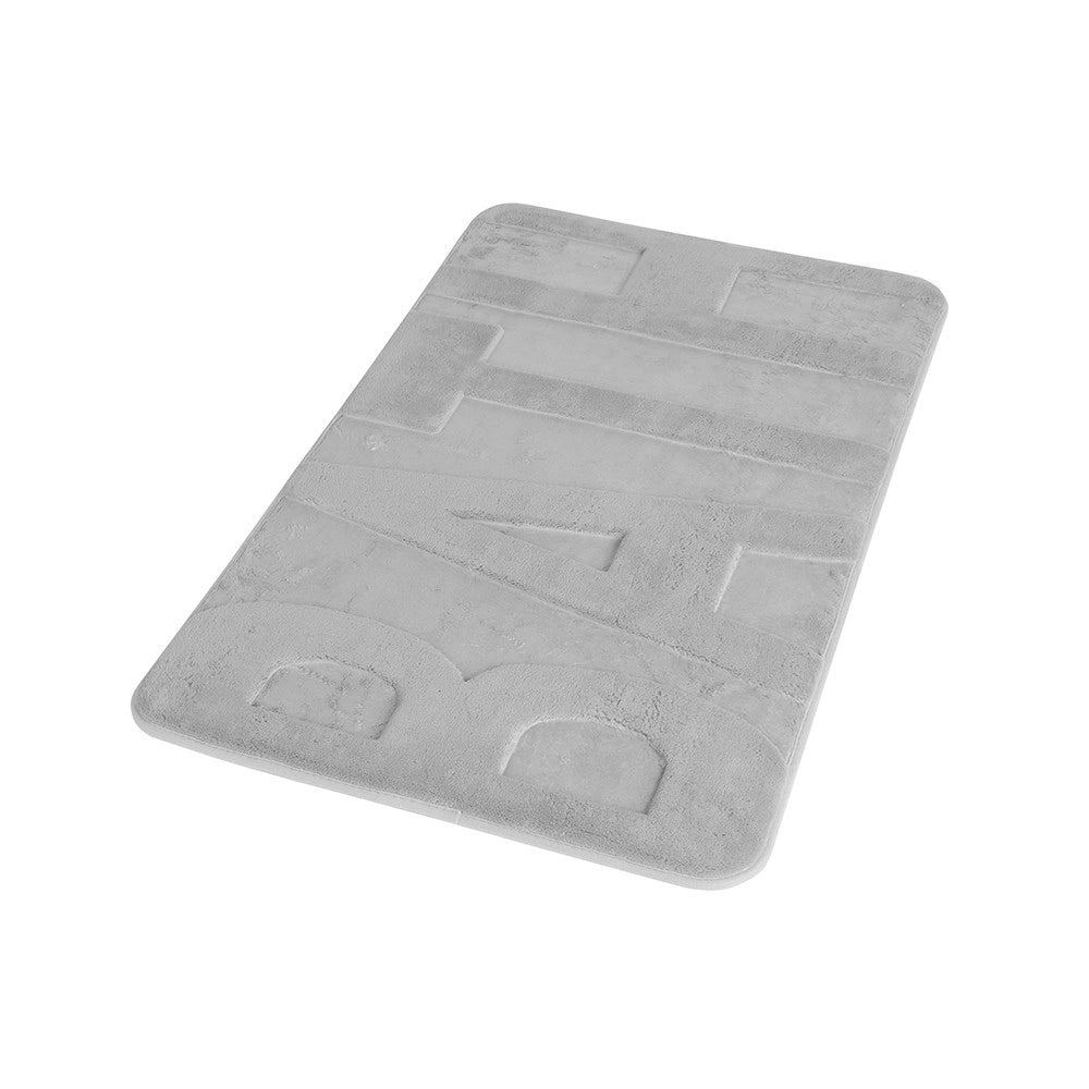 Tappeto memory foam grigio chiaro 45x75 cm