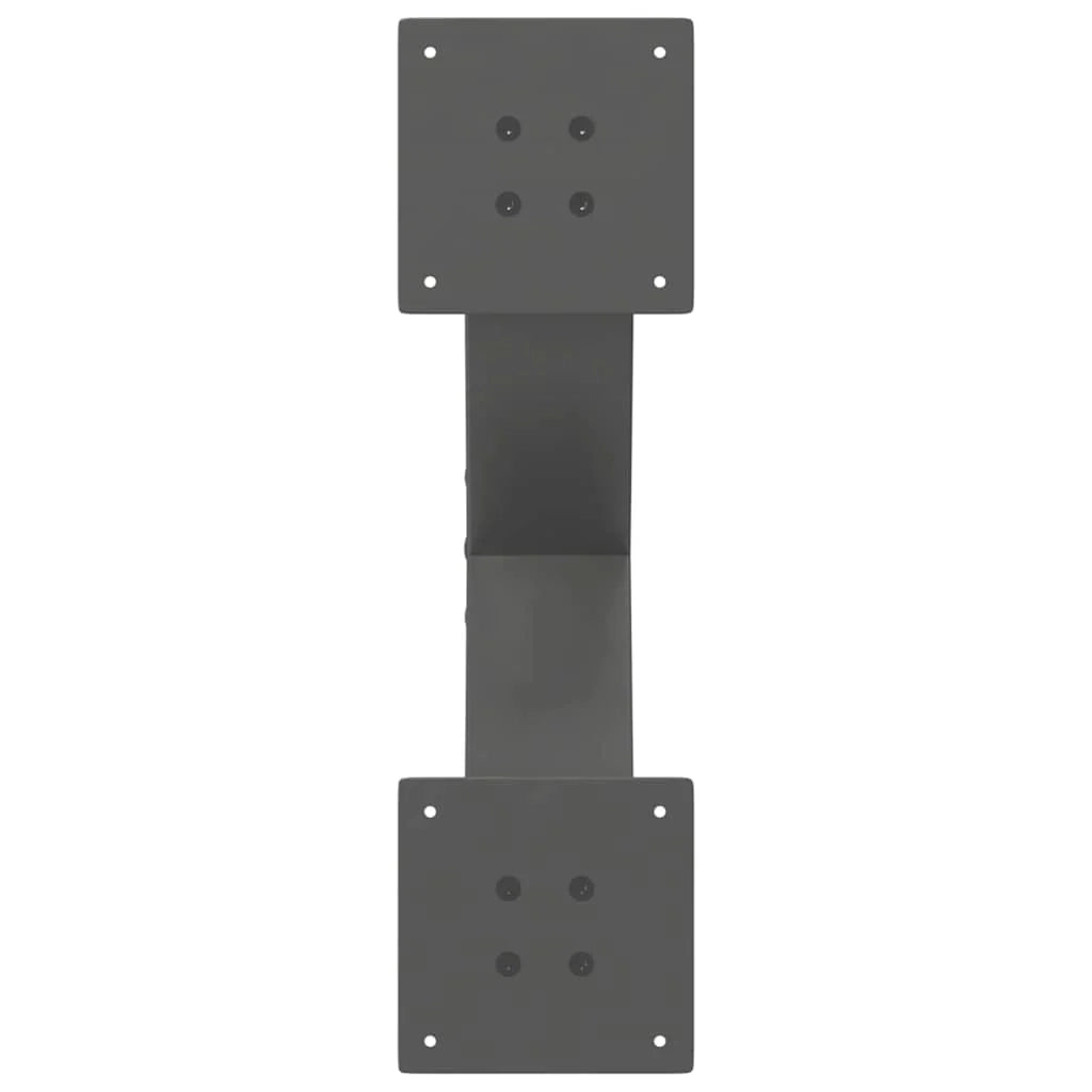 Set di 2 gambe per tavolino da caffè robuste e moderne a forma di X 50 x 30 cm in acciaio antracite 02_0057210