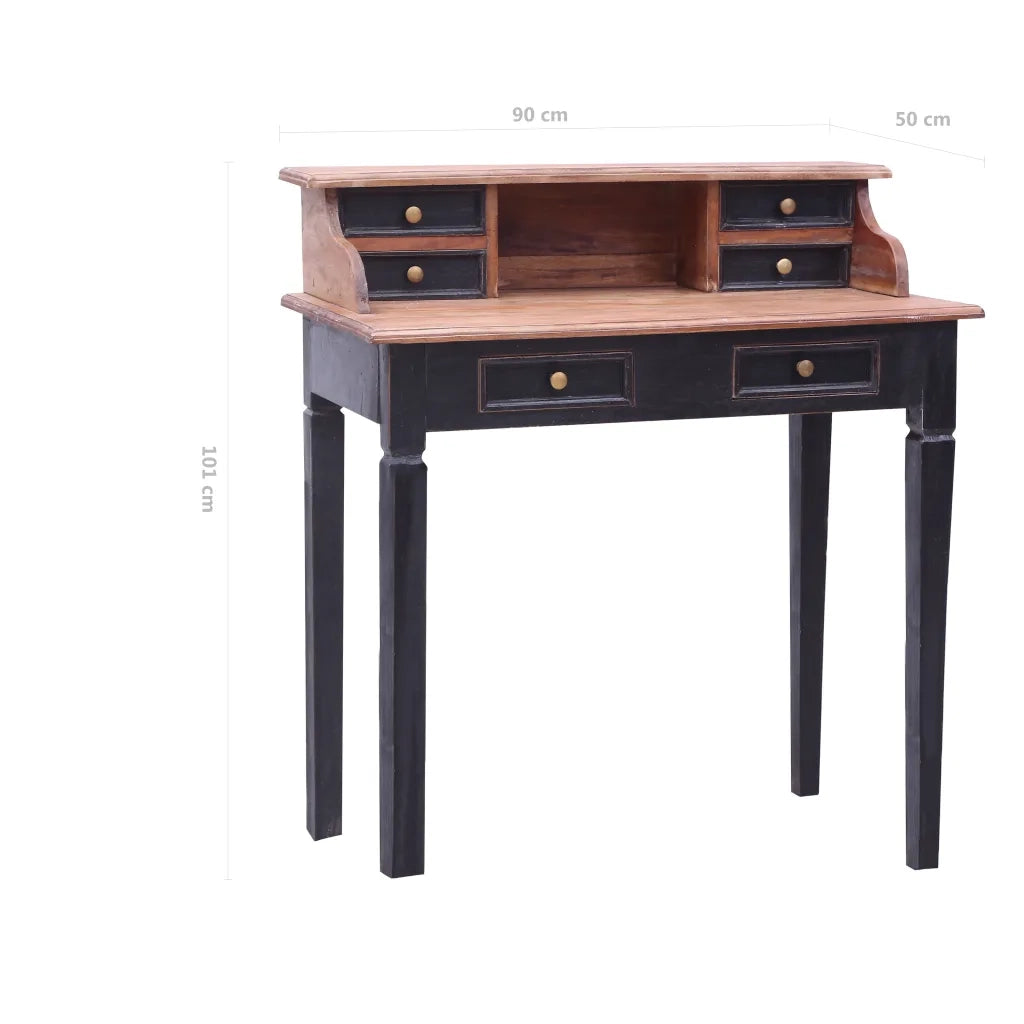 Scrivania con Cassetti 90x50x101 cm Legno Massello di Recupero cod mxl 74374