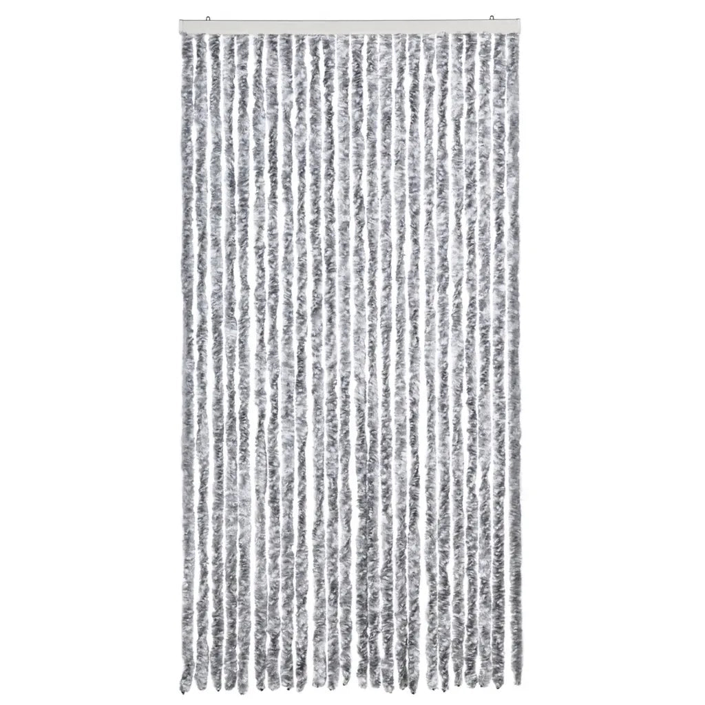 Tenda Antimosche Grigio e Bianca 100x230 cm in Ciniglia CFW1451570