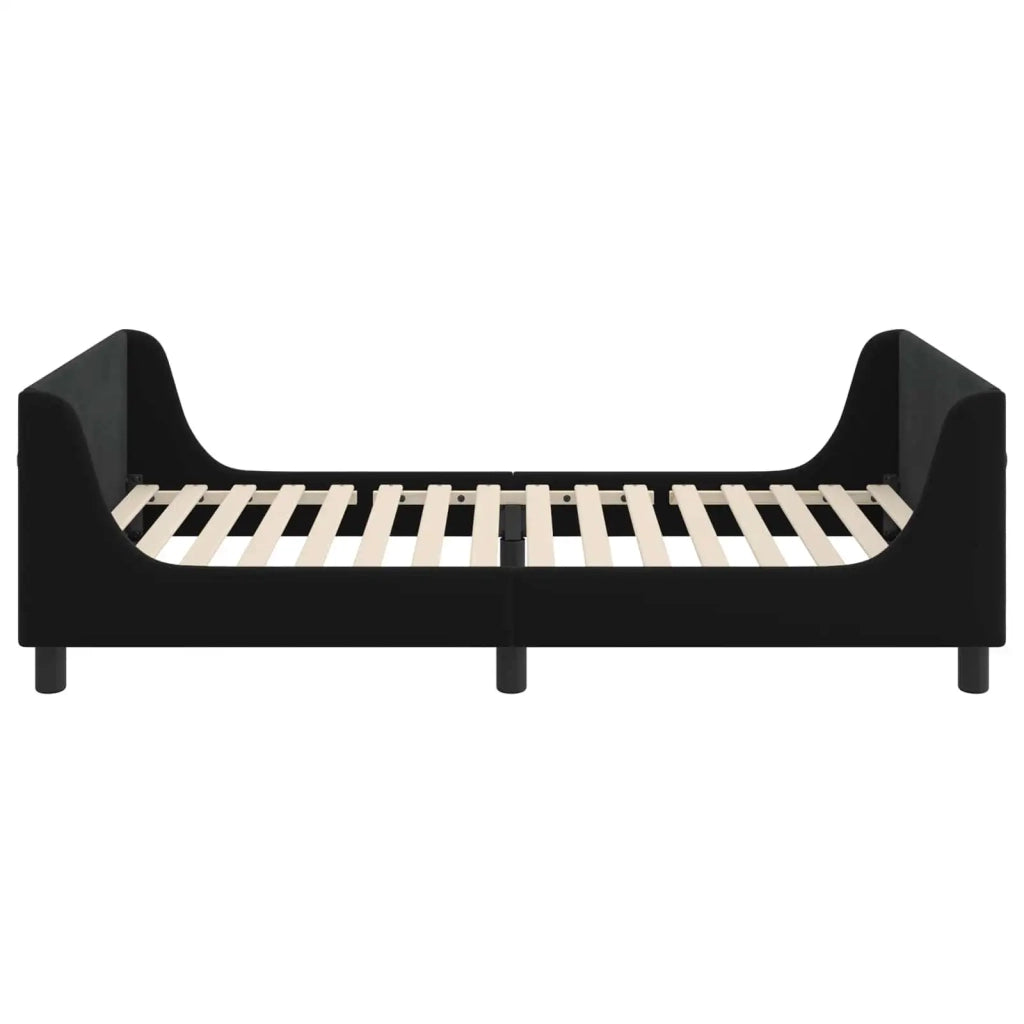 Struttura letto bambini con testata-Giroletto per bambini Nero 80 x 200 cm Velluto 538733