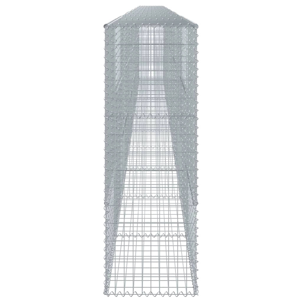 Gabbione recinto a gabbia muro di contenimento con coperchio 1100 x 50 x 150 cm ferro zincato argento 02_0040126